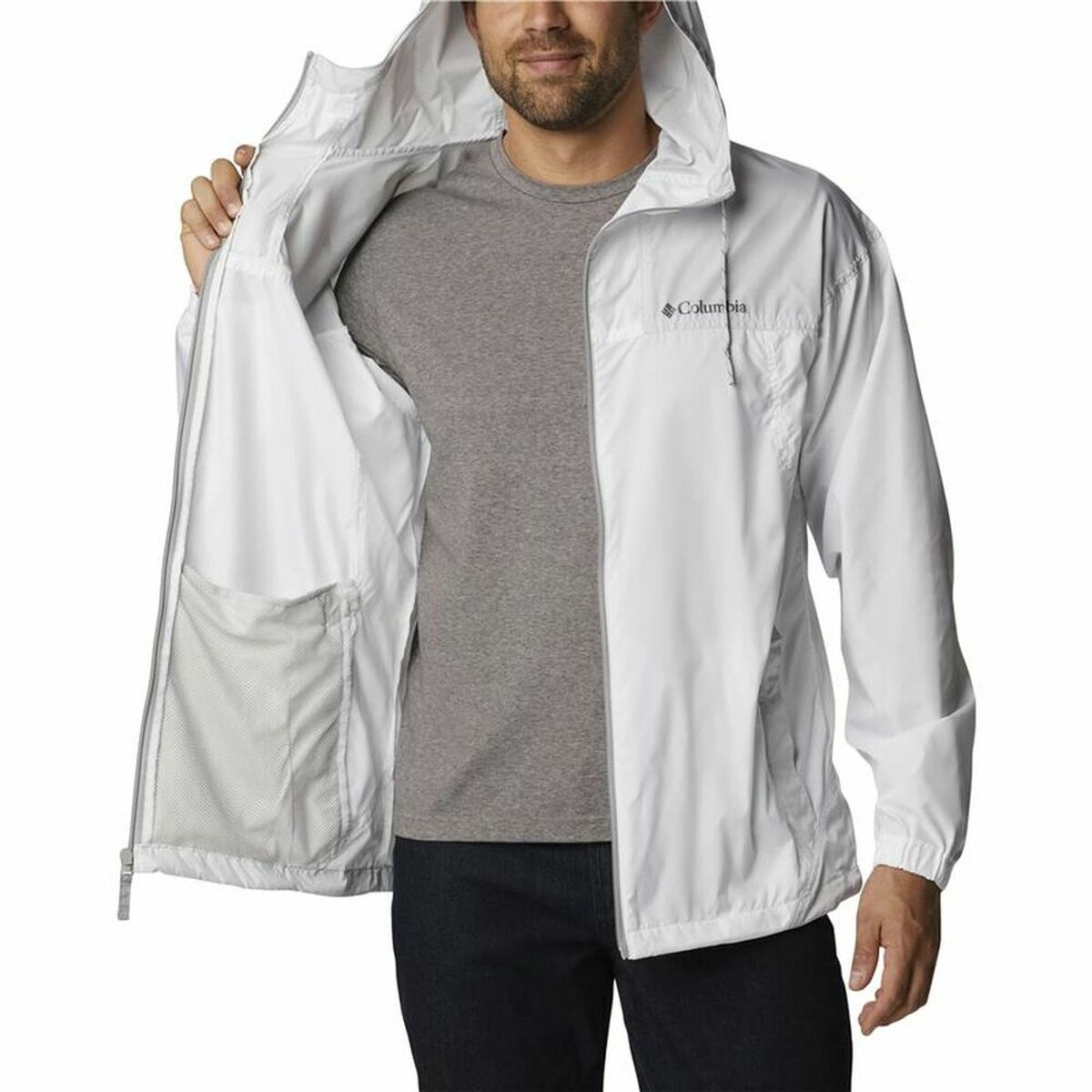 Windcheater Jacket Columbia Flash Challenger White