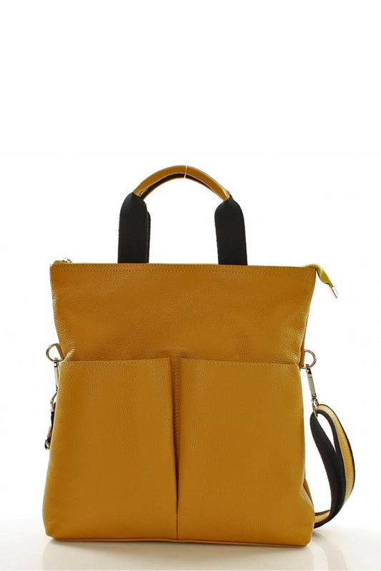 yellow - Natural leather bag model 116400 Mazzini