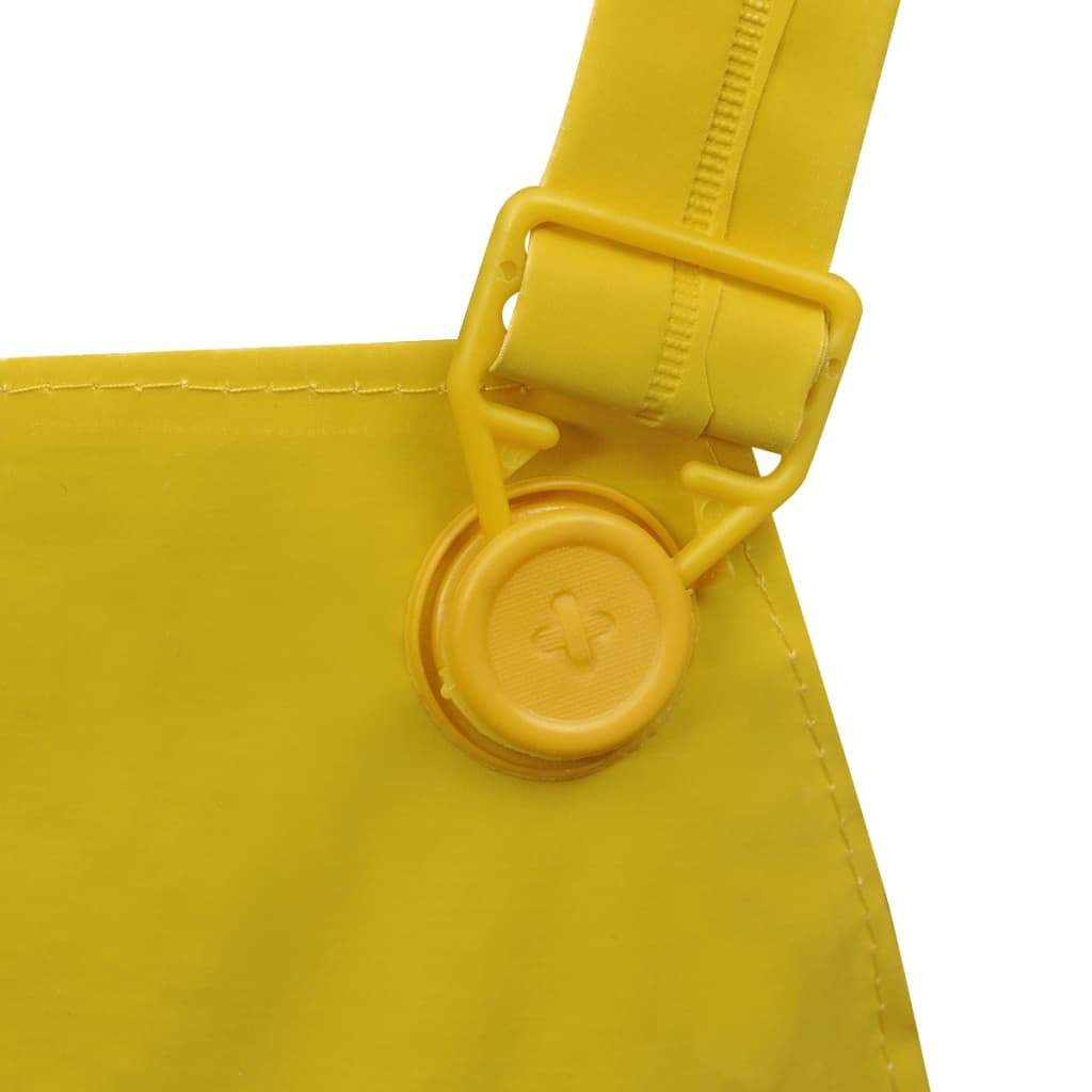 Waterproof Heavy-duty 2-piece Rain Suit with Hood Yellow M