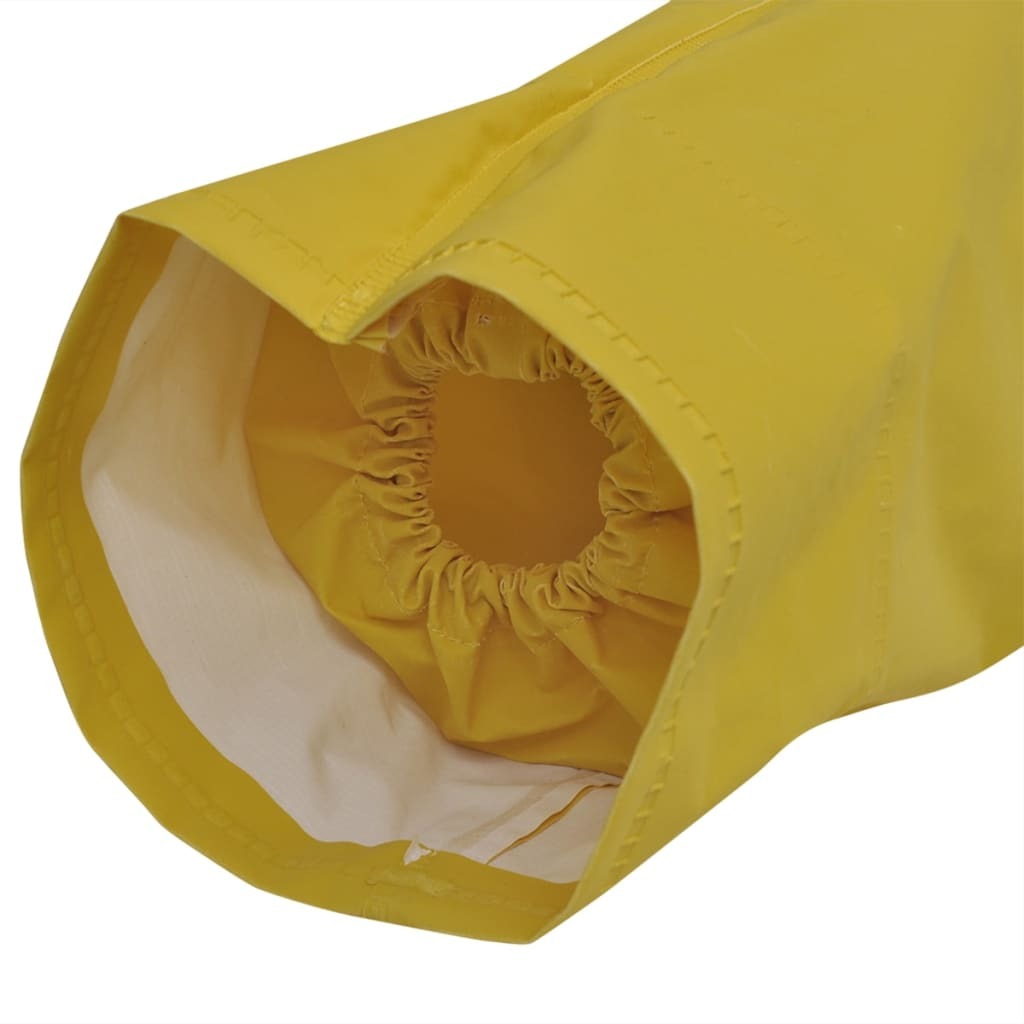 Waterproof Heavy-duty 2-piece Rain Suit with Hood Yellow XL