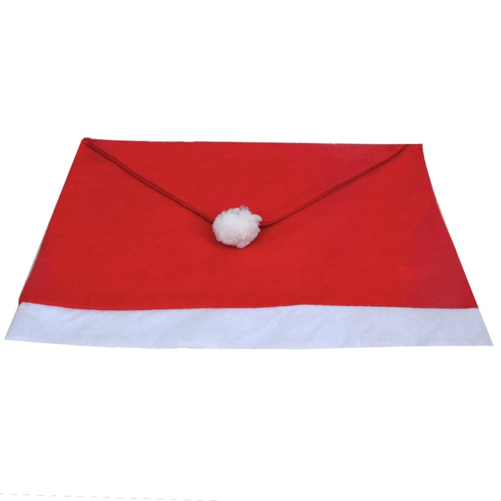 6 Santa Claus Hat Chair Back Covers