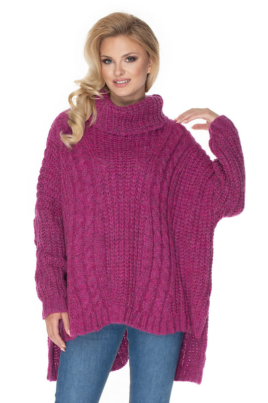 violet - Turtleneck model 135312 PeeKaBoo