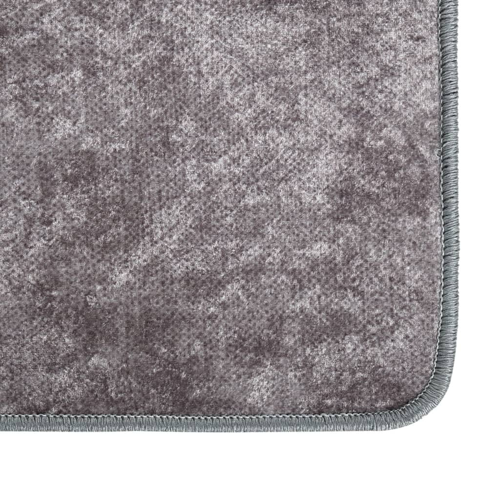 vidaXL Rug Washable Grey 400x300 cm Anti Slip