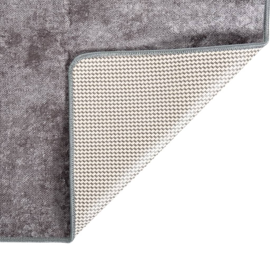 vidaXL Rug Washable Grey 400x300 cm Anti Slip