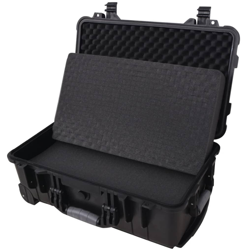 Wheel-equipped Tool/Equipment Case with Pick & Pluck Foam Inside