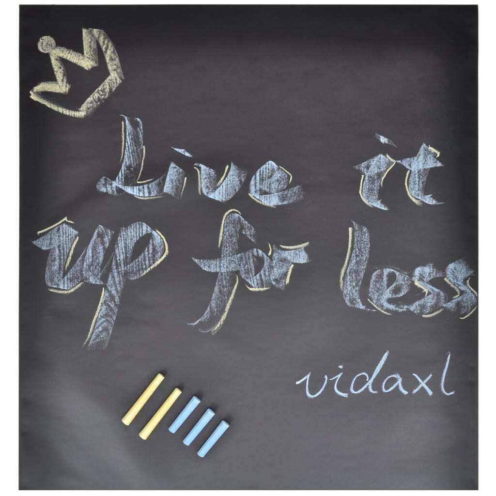 vidaXL Wall Sticker Blackboard 0.6 x 2 m 2 Rolls with Chalks