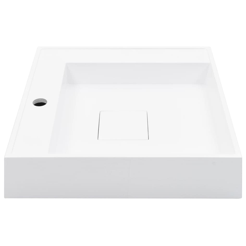 vidaXL Wash Basin 50x50x12.3 cm Mineral Cast/Marble Cast White