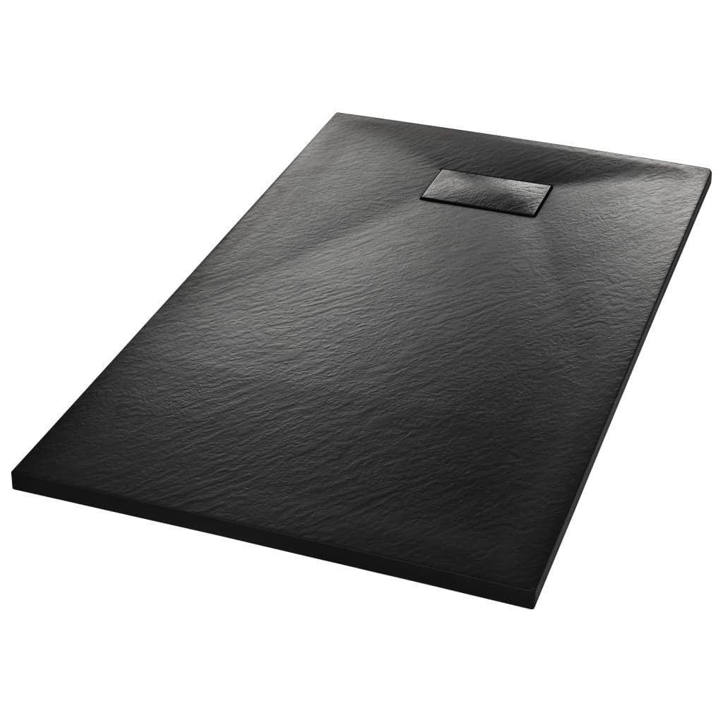 vidaXL Shower Base Tray SMC Black 120x70 cm