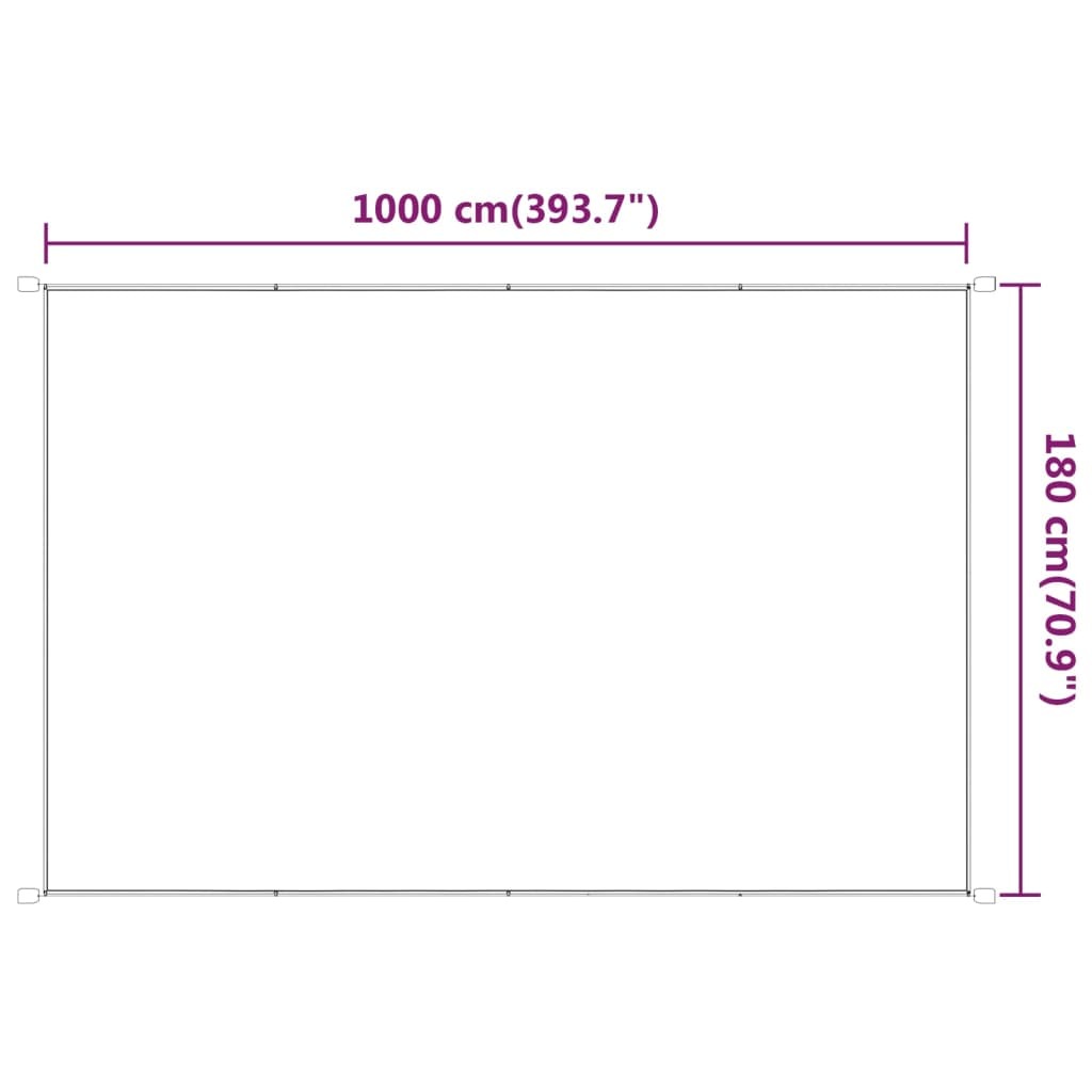 vidaXL Vertical Awning White 180x1000 cm Oxford Fabric