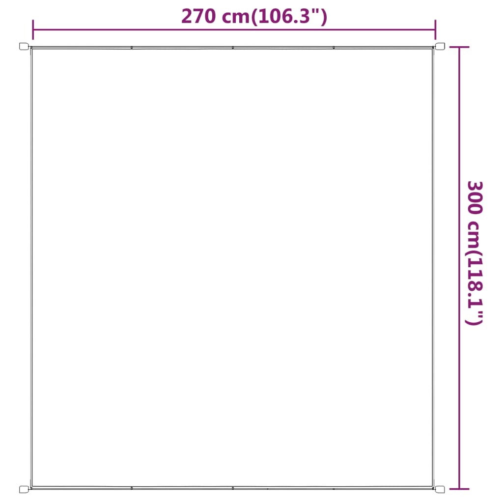 vidaXL Vertical Awning White 300x270 cm Oxford Fabric