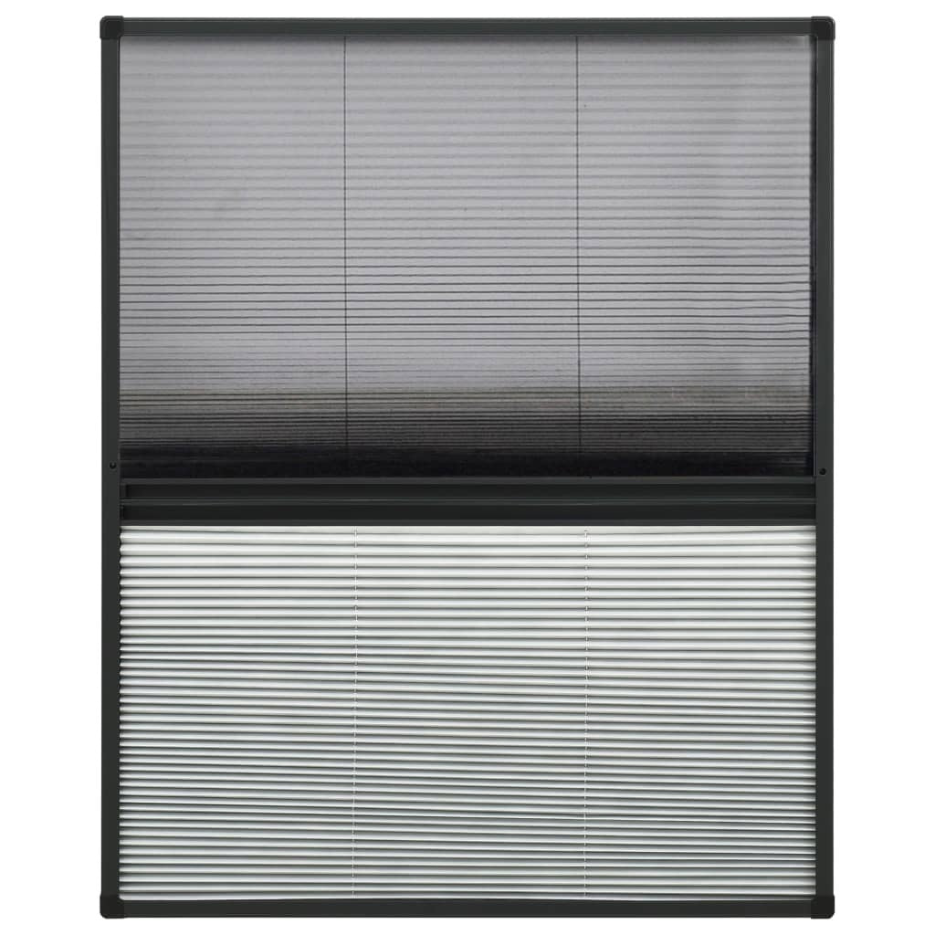 vidaXL Plisse Insect Screen for Windows Aluminium 80x100cm with Shade