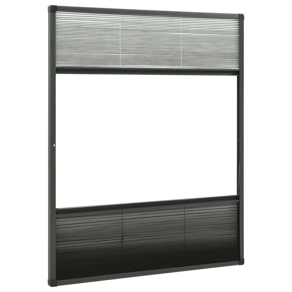 vidaXL Plisse Insect Screen for Windows Aluminium 80x100cm with Shade