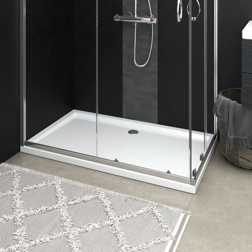 vidaXL Rectangular ABS Shower Base Tray White 70x120 cm