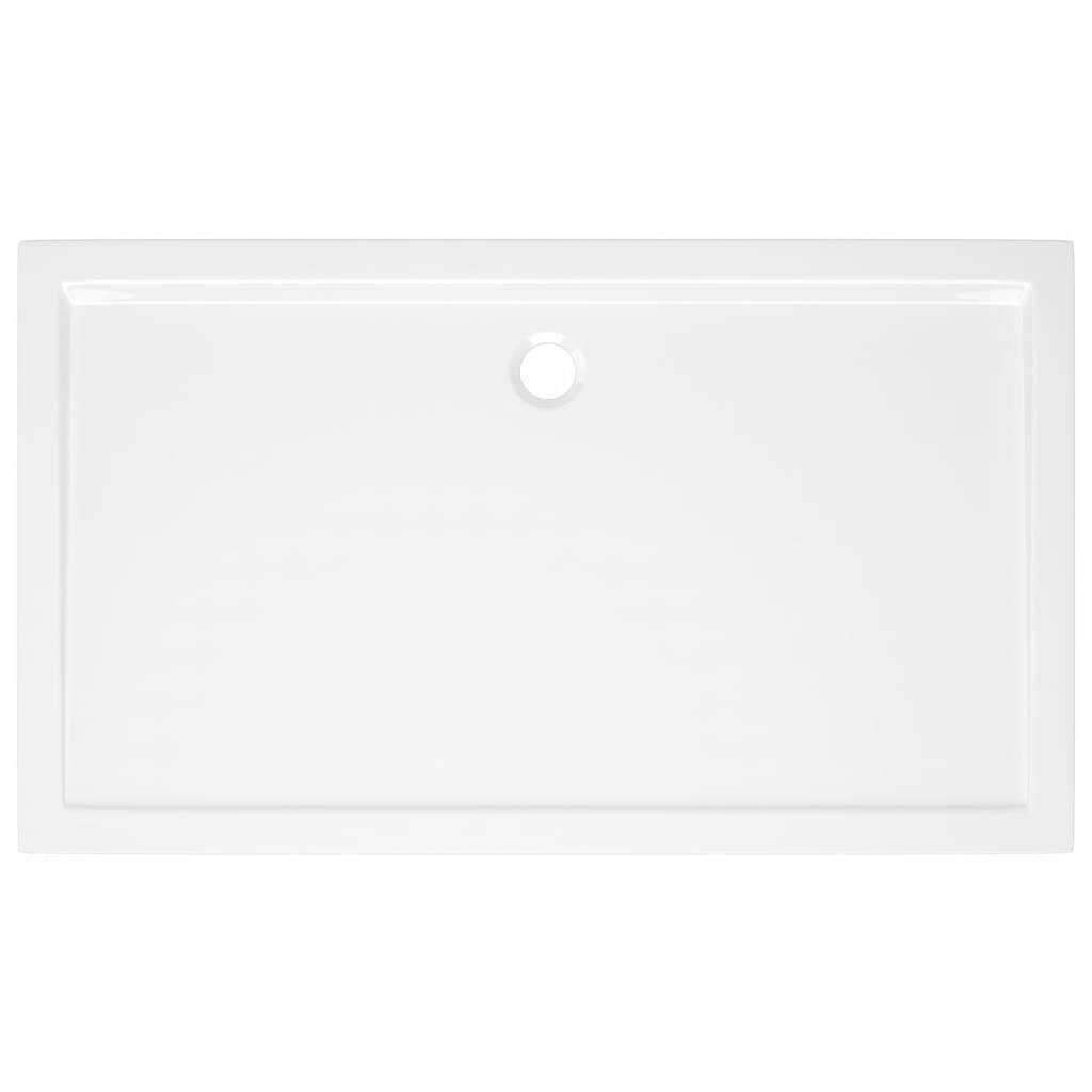 vidaXL Rectangular ABS Shower Base Tray White 70x120 cm