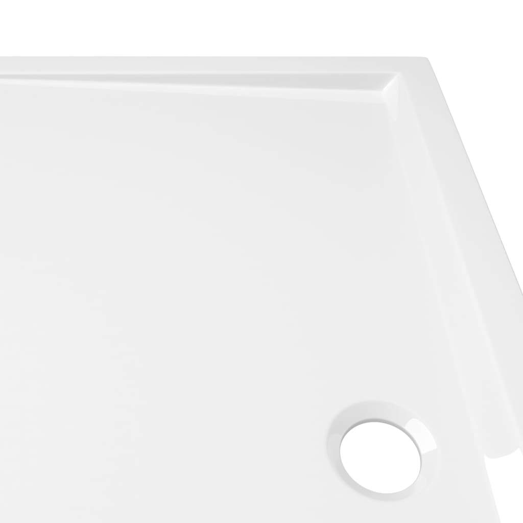 vidaXL Rectangular ABS Shower Base Tray White 70x120 cm