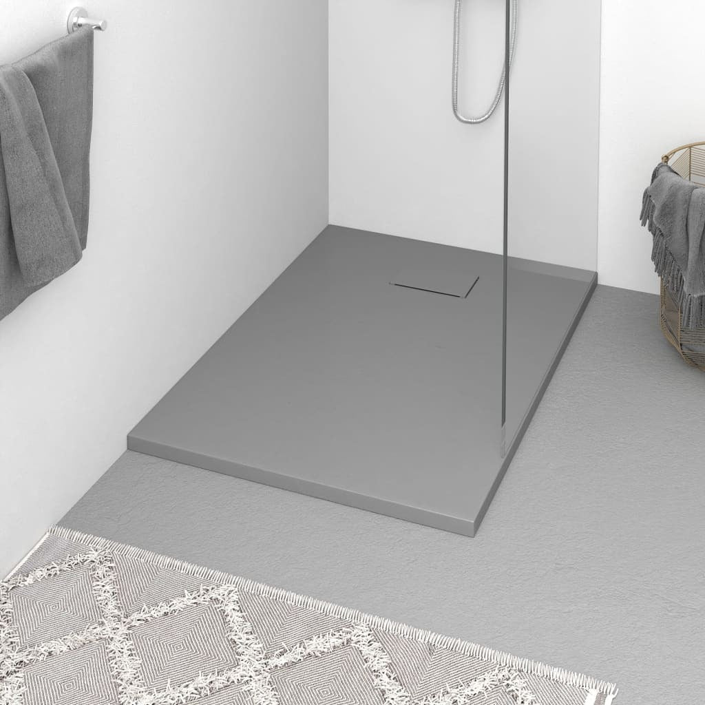 vidaXL Shower Base Tray SMC Grey 100x70 cm