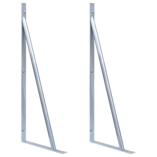 vidaXL Support Brackets for Fence Post 2 pcs Galvanised Steel