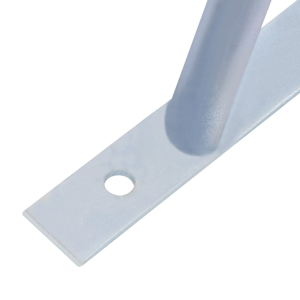 vidaXL Support Brackets for Fence Post 2 pcs Galvanised Steel