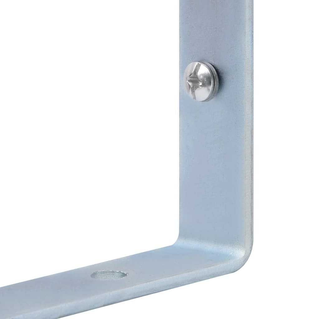 vidaXL Support Brackets for Fence Post 2 pcs Galvanised Steel