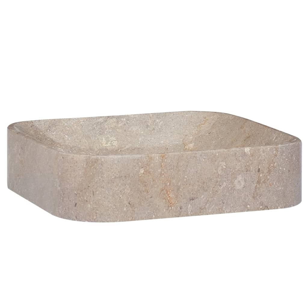 vidaXL Sink Grey 40x40x10 cm Marble