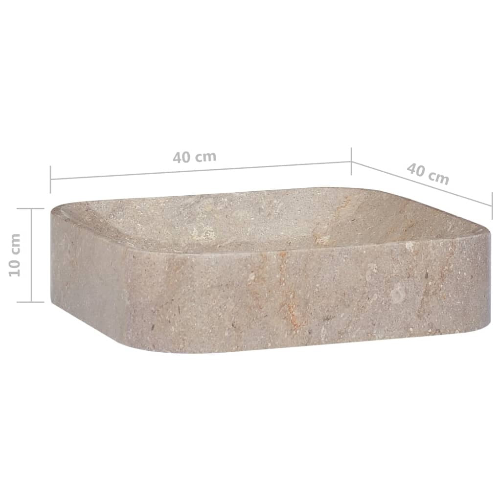 vidaXL Sink Grey 40x40x10 cm Marble