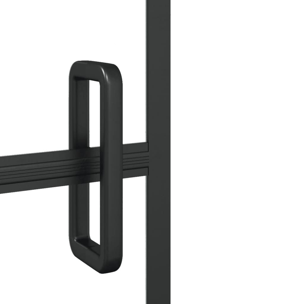 vidaXL Shower Enclosure ESG 116x140 cm Black