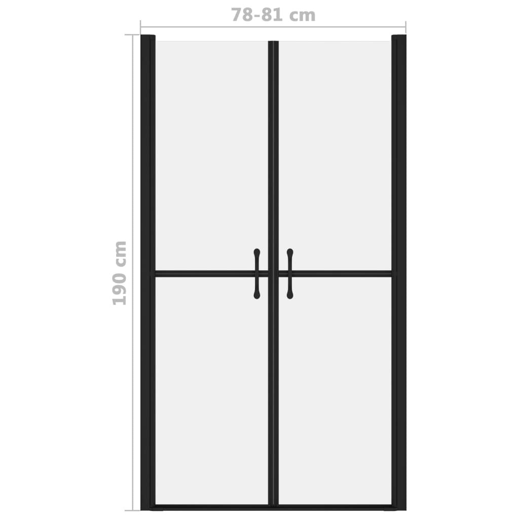 vidaXL Shower Door Frosted ESG (78-81)x190 cm