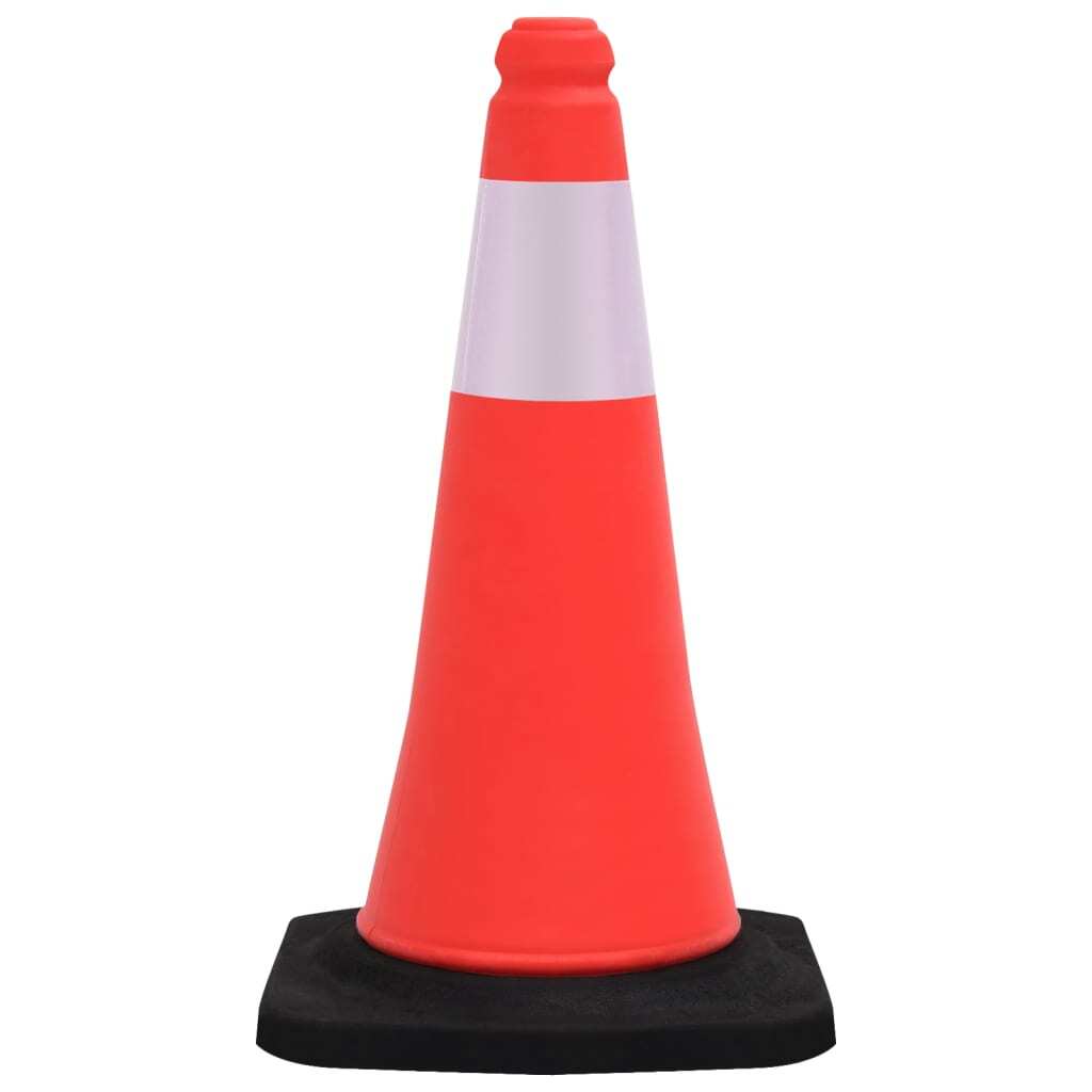 vidaXL Reflective Traffic Cones with Heavy Bases 10 pcs 50 cm