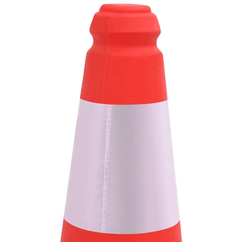 vidaXL Reflective Traffic Cones with Heavy Bases 10 pcs 50 cm