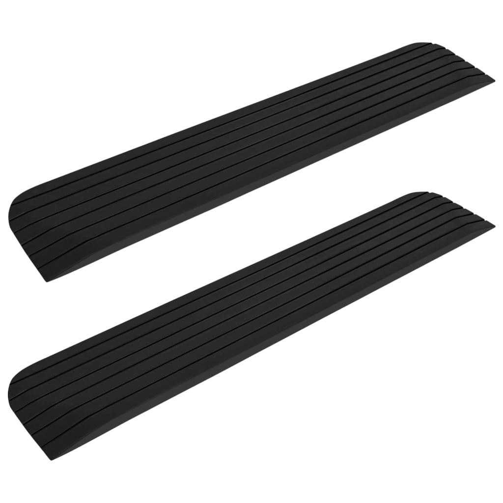 vidaXL Threshold Ramps 2 pcs 110x21x2.5 cm Rubber