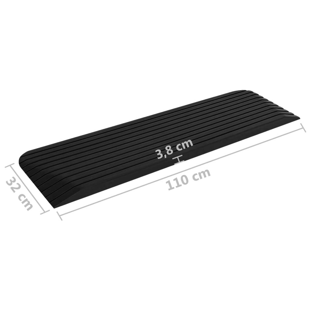 vidaXL Threshold Ramps 2 pcs 110x32x3.8 cm Rubber