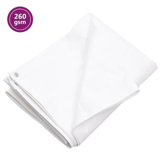 vidaXL Tarpaulin 260 g/m 3x3 m White HDPE