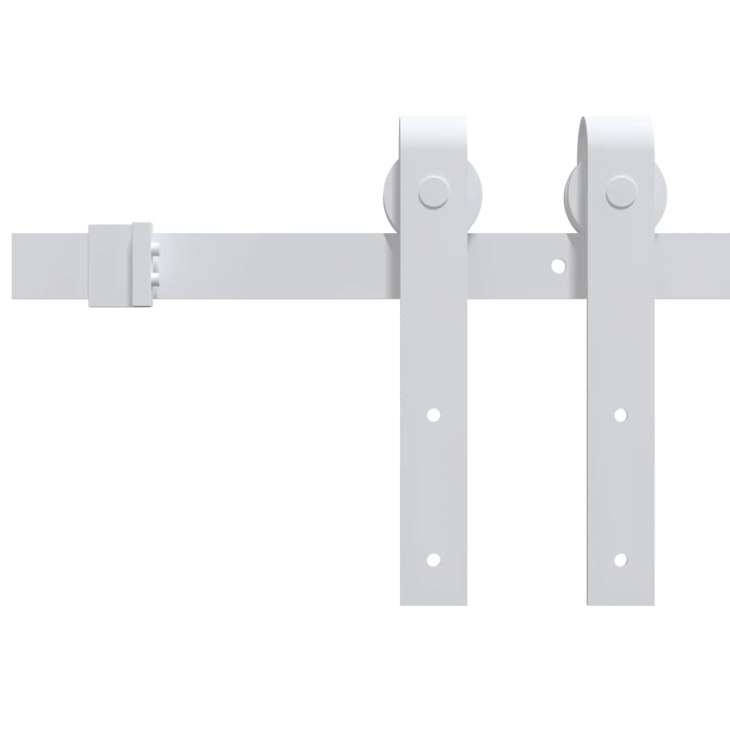 vidaXL Sliding Door Hardware Kit 183 cm Steel White