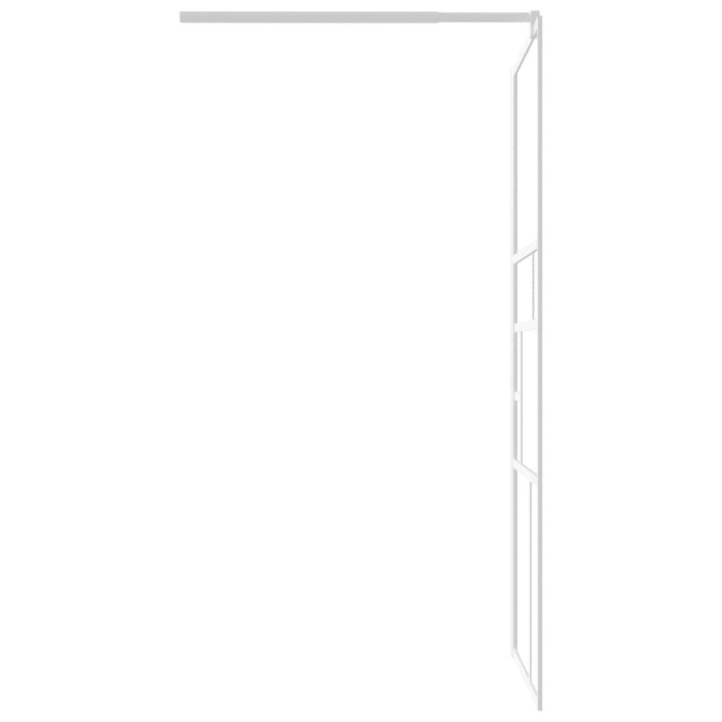 vidaXL Walk-in Shower Wall 90x195 cm ESG Glass White