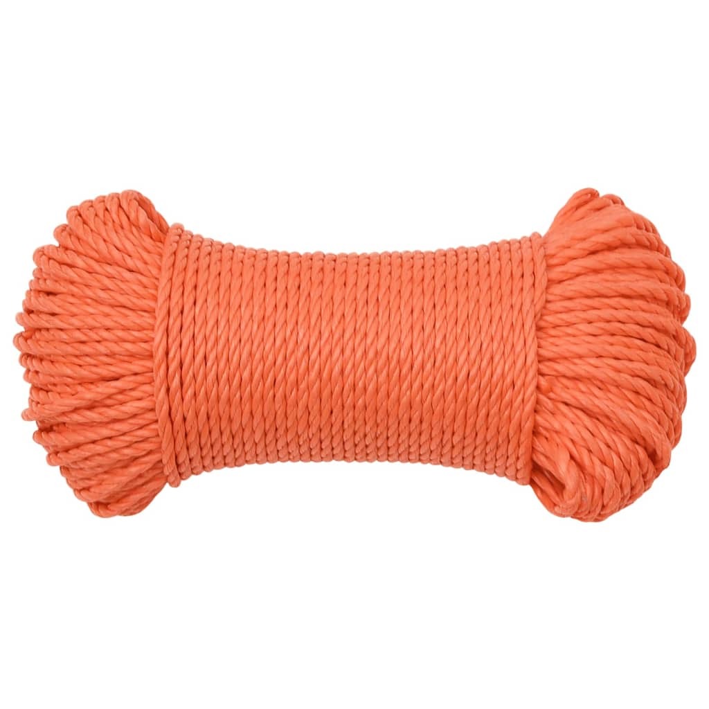 vidaXL Work Rope Orange 3 mm 500 m Polypropylene