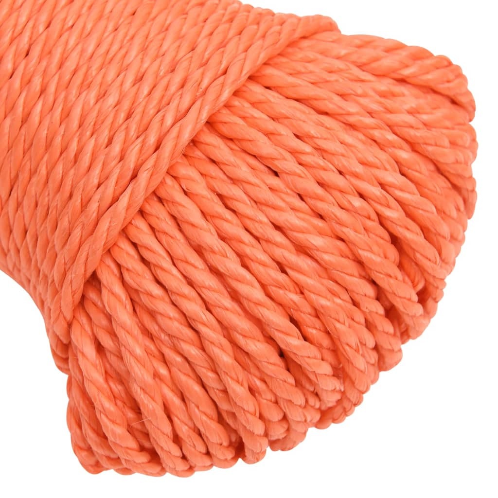 vidaXL Work Rope Orange 3 mm 500 m Polypropylene