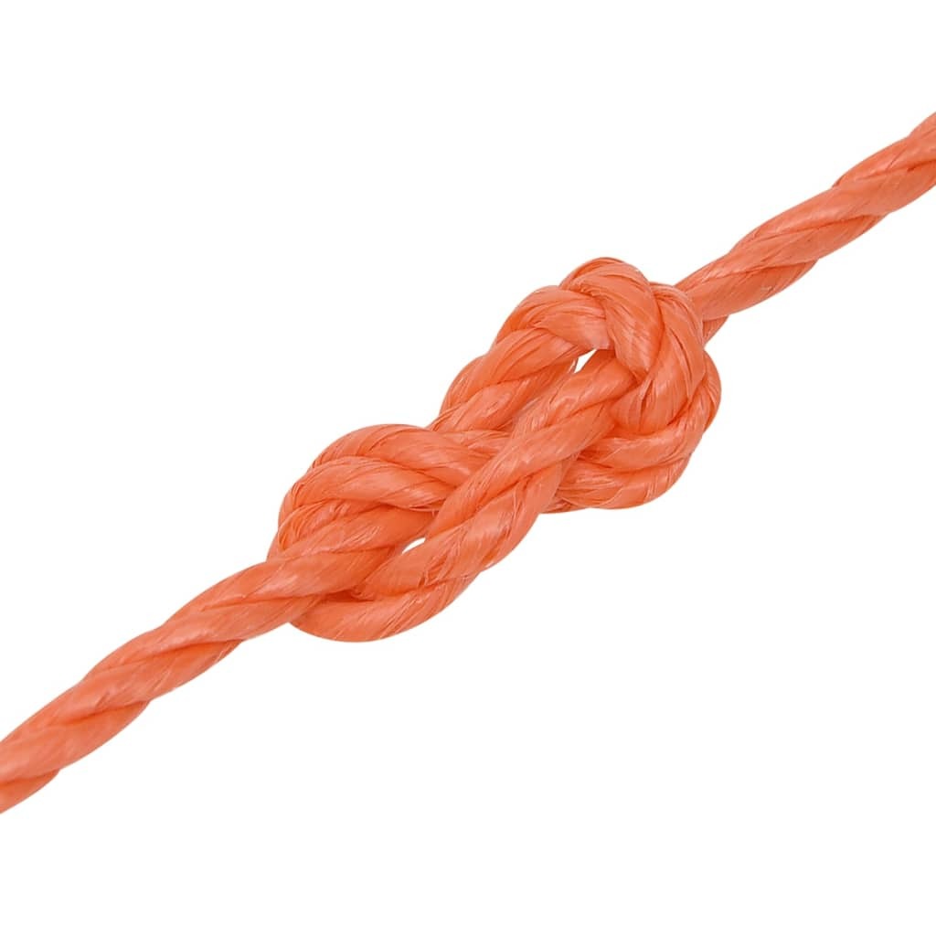 vidaXL Work Rope Orange 3 mm 500 m Polypropylene