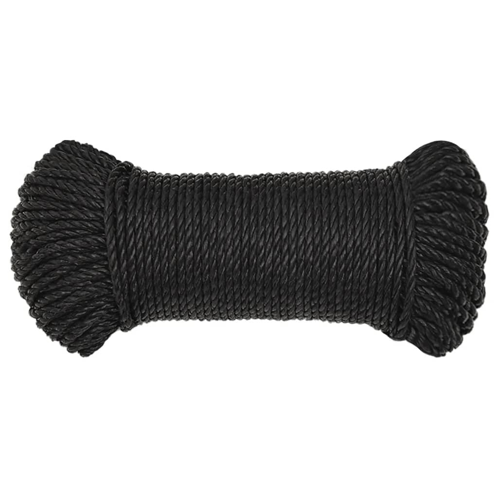 Work Rope Black 8 mm 50 m Polypropylene