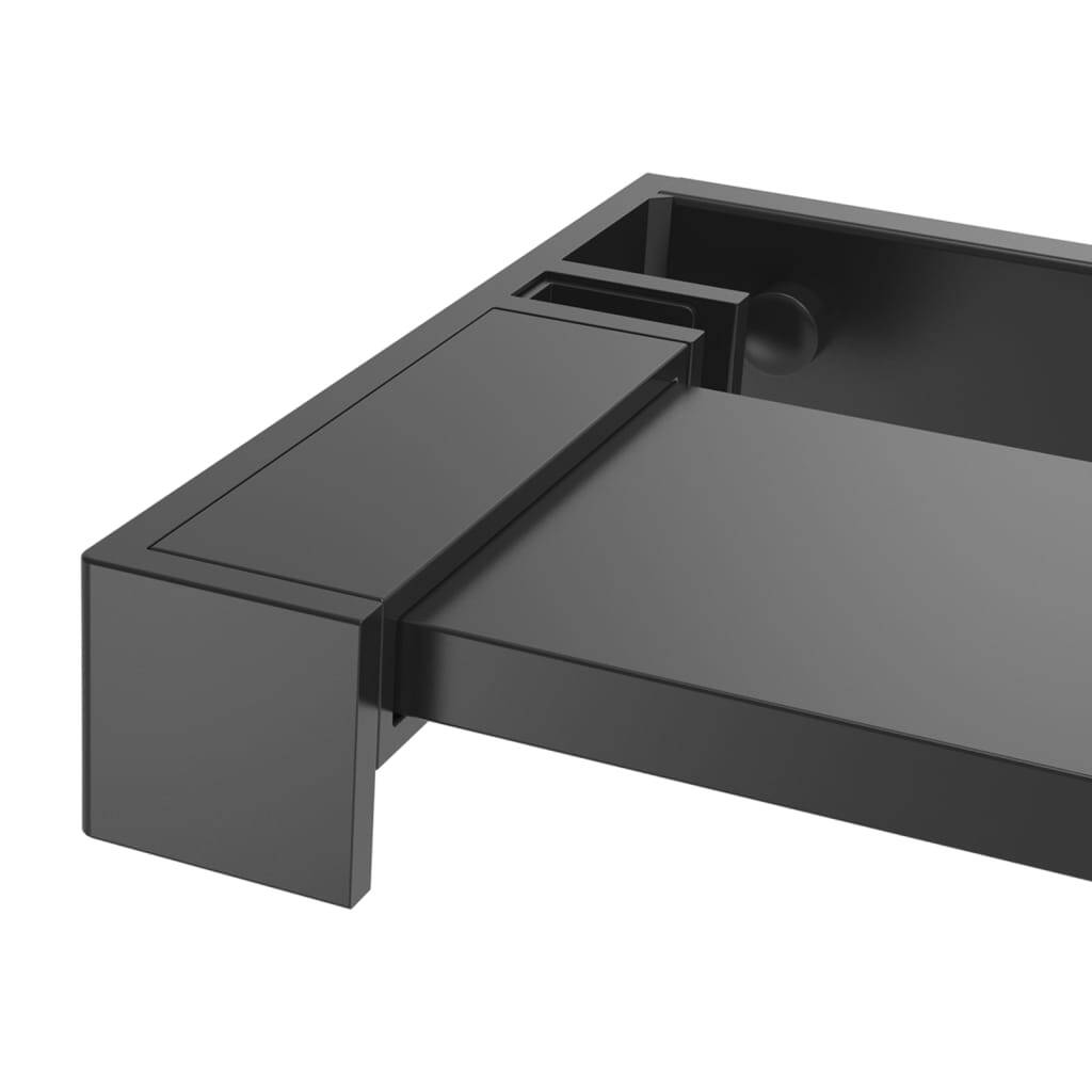 vidaXL Shower Shelf for Walk-in Shower Wall Black 100 cm Aluminium