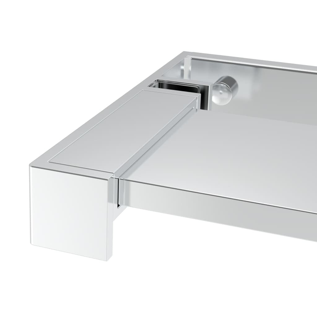 vidaXL Shower Shelf for Walk-in Shower Wall Chrome 100 cm Aluminium