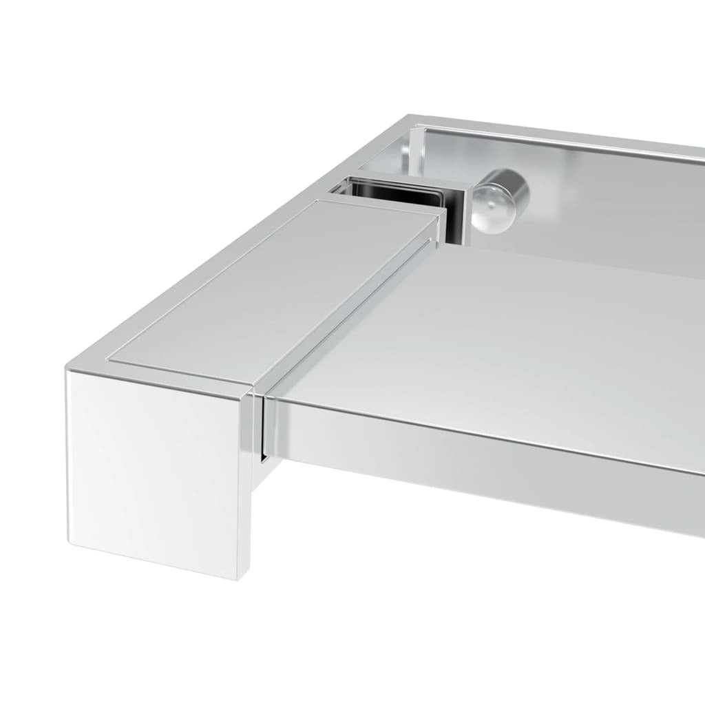 vidaXL Shower Shelf for Walk-in Shower Wall Chrome 115 cm Aluminium