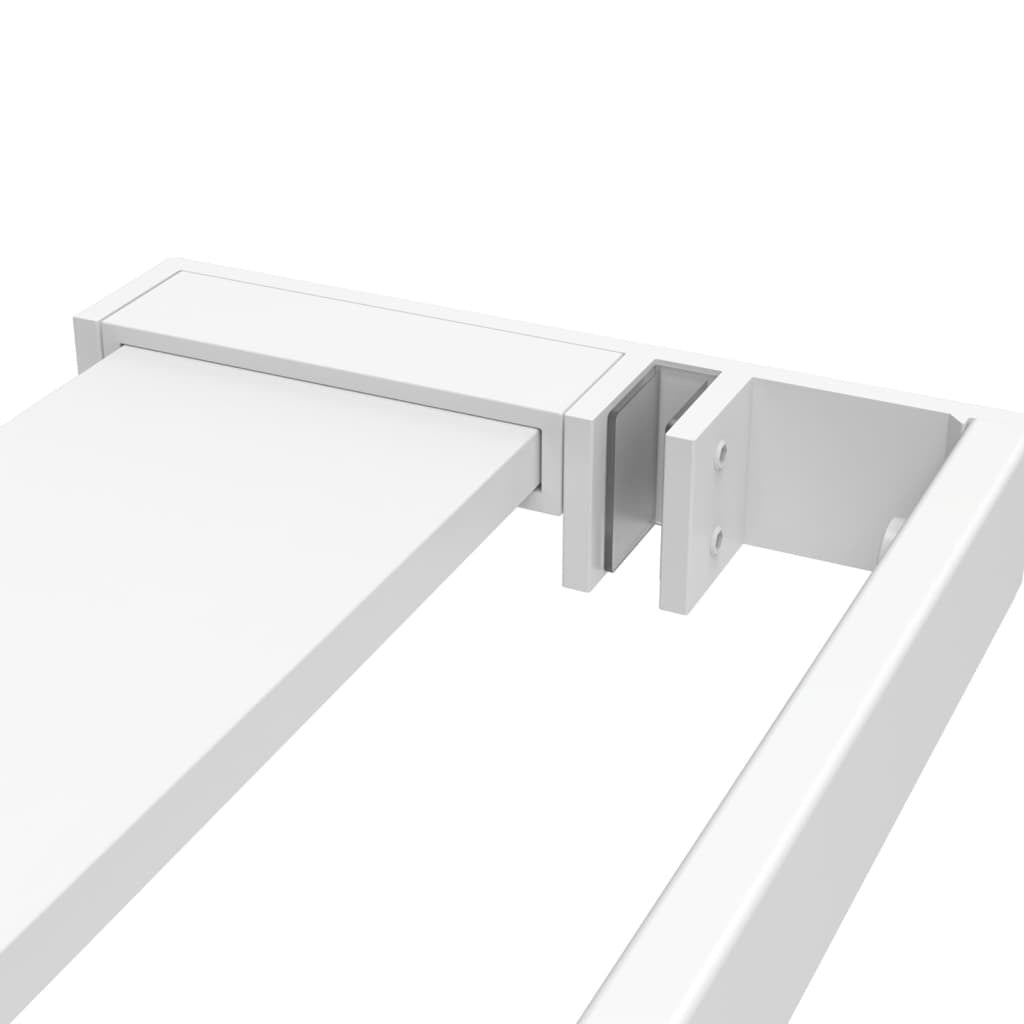 vidaXL Shower Shelf for Walk-in Shower Wall White 90 cm Aluminium