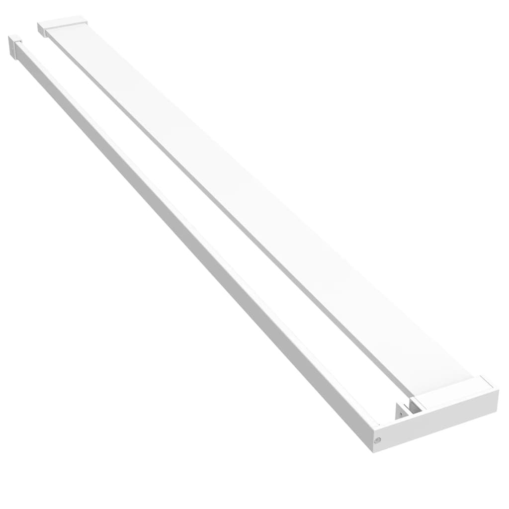 vidaXL Shower Shelf for Walk-in Shower Wall White 115 cm Aluminium