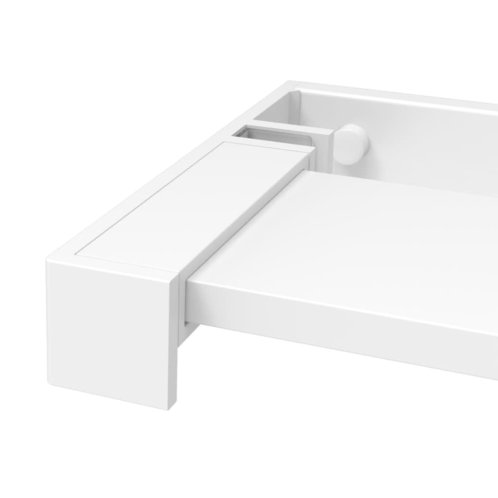 vidaXL Shower Shelf for Walk-in Shower Wall White 115 cm Aluminium