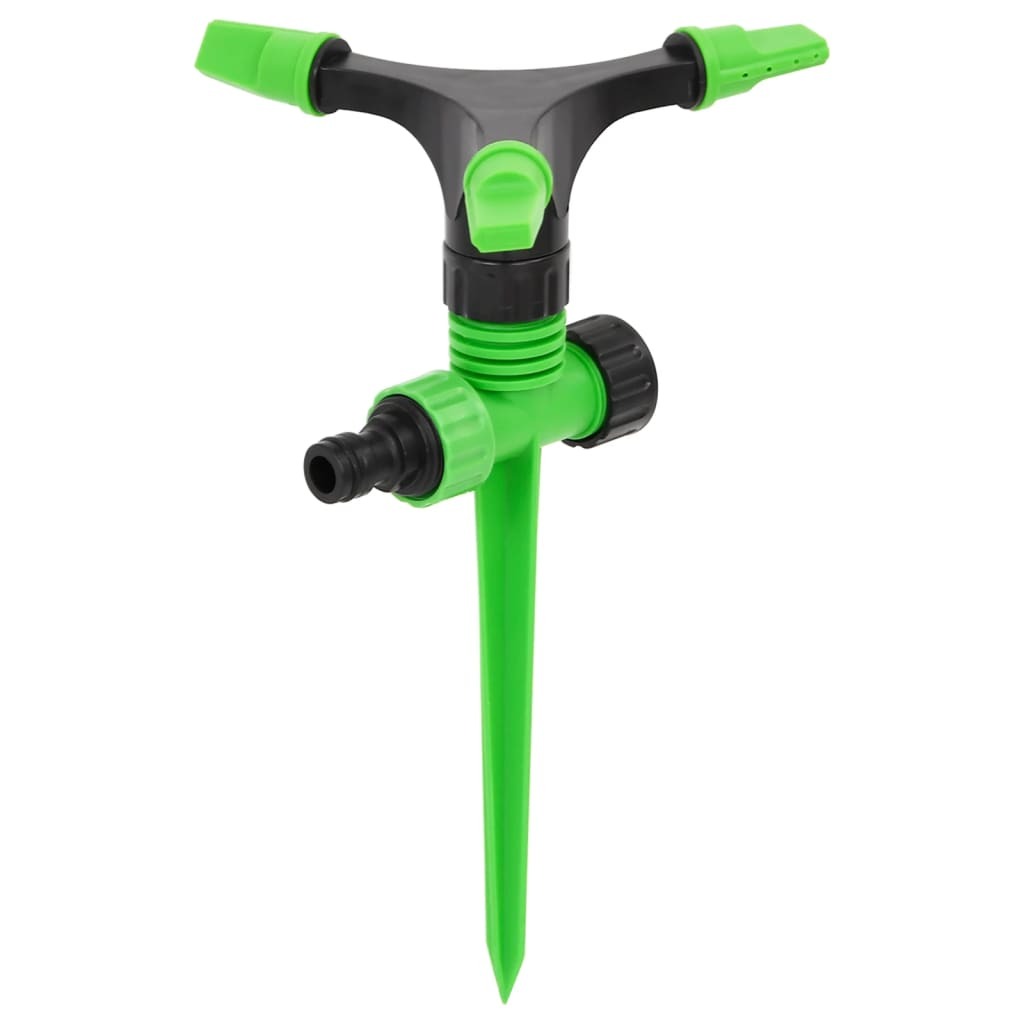 vidaXL Rotating Sprinklers 4 pcs Green and Black 16x13.5x25.5 cm ABS&PP