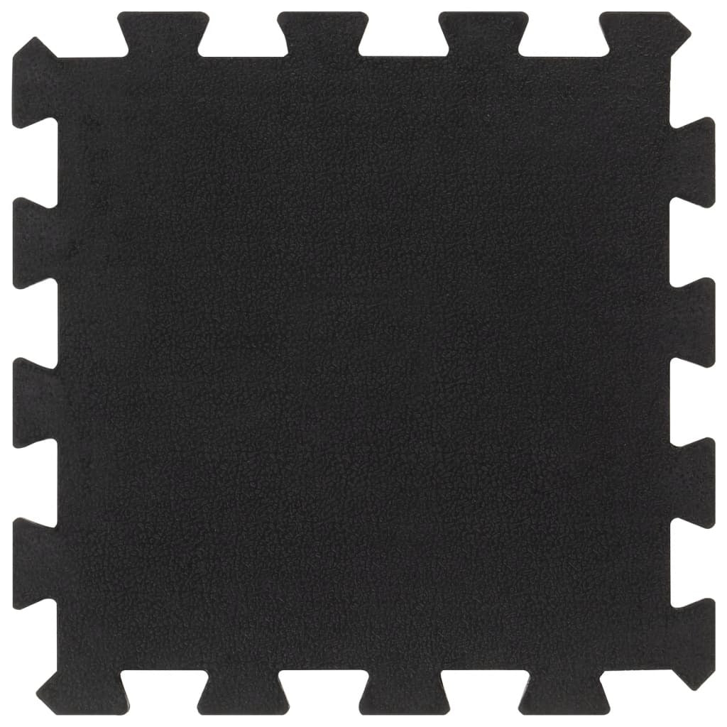 vidaXL Rubber Floor Tiles 4 pcs Black 16 mm 30x30 cm