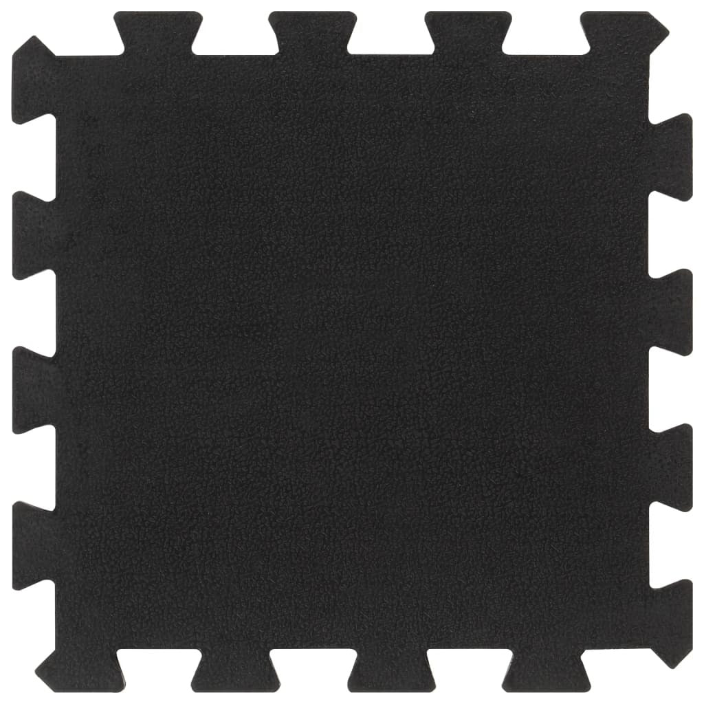 vidaXL Rubber Floor Tiles 9 pcs Black 16 mm 30x30 cm