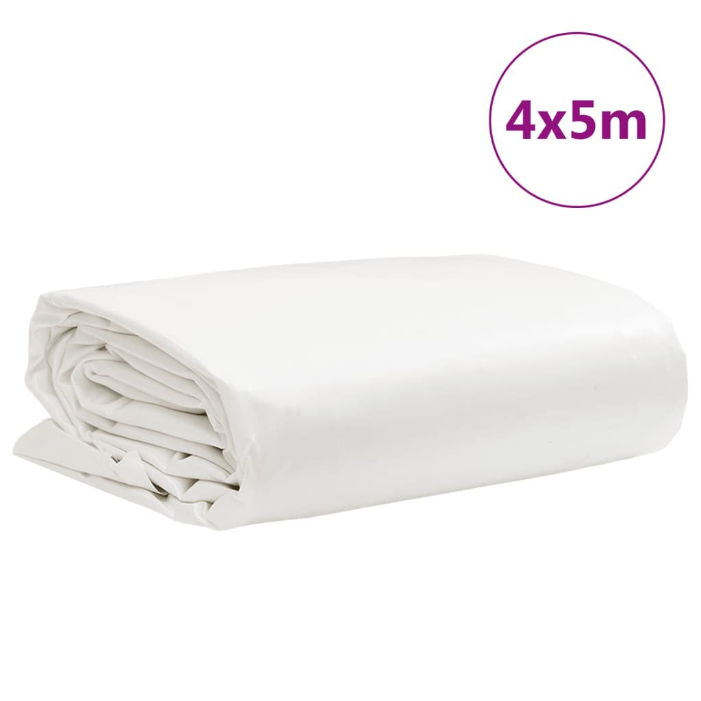 vidaXL Tarpaulin White 4x5 m 650 g/m