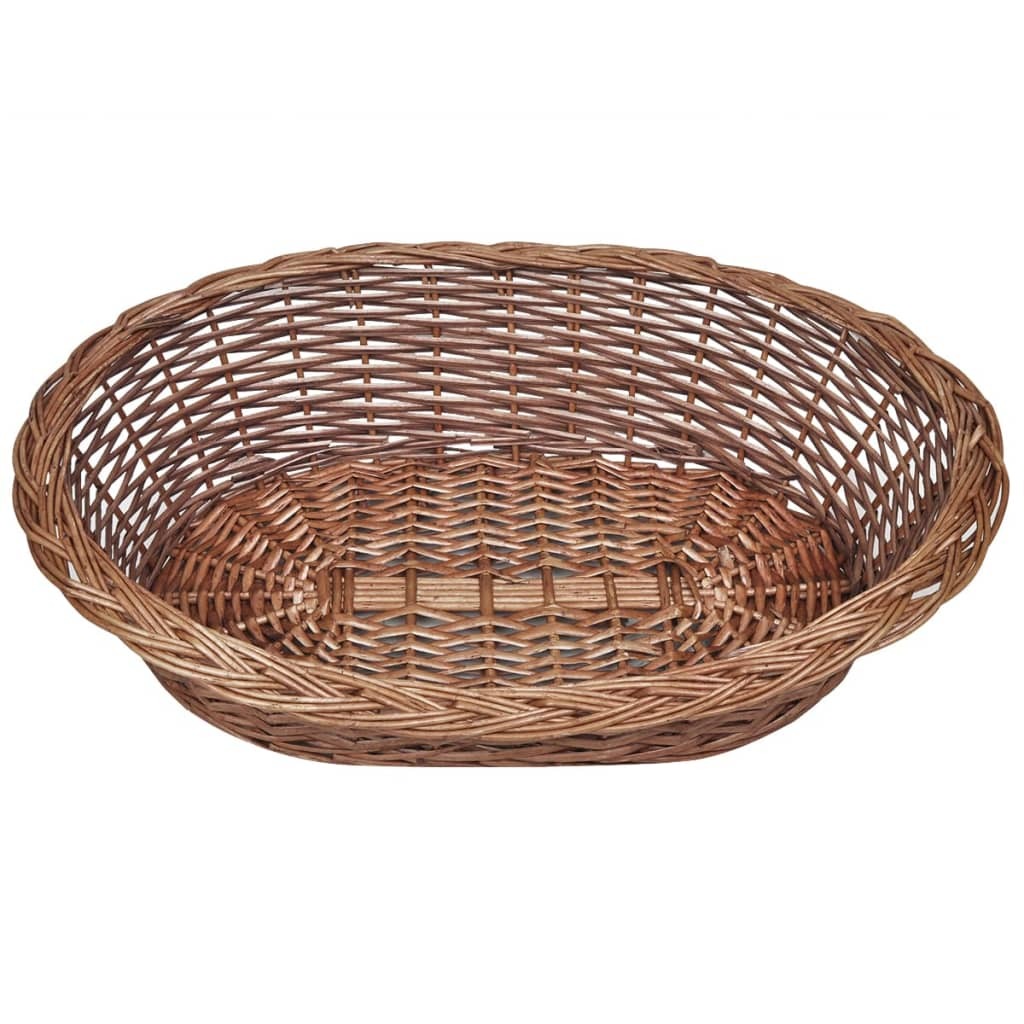 vidaXL Willow Dog Basket/Pet Bed Natural 70 cm