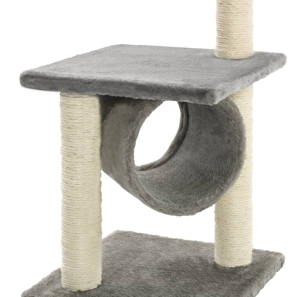 vidaXLCat Tree with Sisal Scratching Posts 65 cm Grey